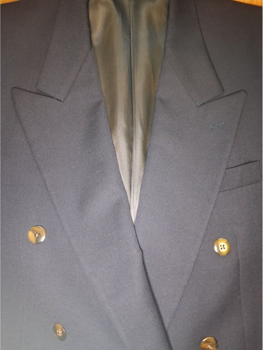 Givenchy Double Breasted Blazer Sport Coat 42R Navy Wool - Picture 5 of 10